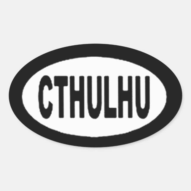 Cthulhu Ovaler Aufkleber (Vorderseite)