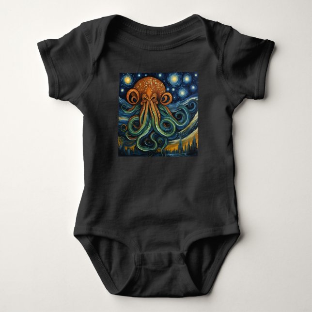 Cthulhu Post-Impressionismus Baby Strampler (Vorderseite)