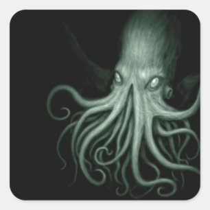 cthulhu quadratischer aufkleber