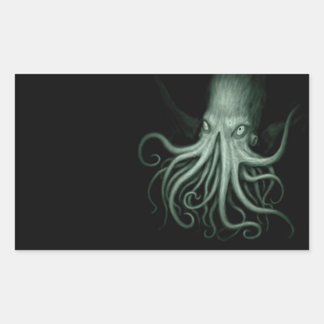 Cthulhu Rechteckiger Aufkleber (Vorderseite)