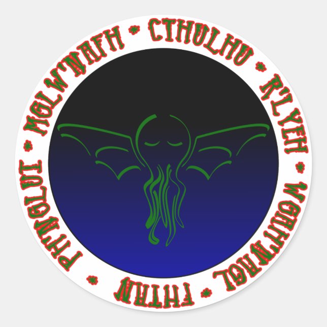 Cthulhu Schlafplätze - Rundaufkleber Runder Aufkleber (Vorderseite)