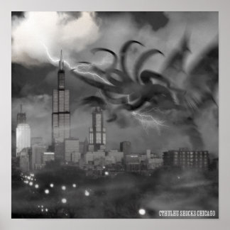 Cthulhu Shocks Chicago Poster