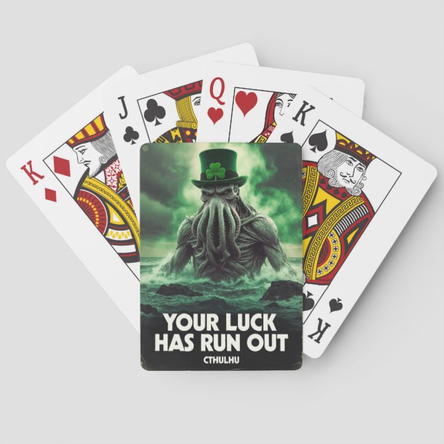 Cthulhu St Patricks Day Luck Run Out  Spielkarten (Rückseite)