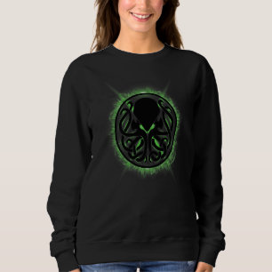 Cthulhu Steampunk Kraken Green Flames Sweatshirt
