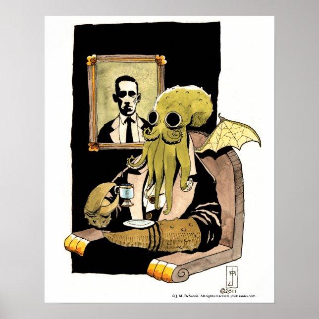 Cthulhu take Tea - Drucken Poster (Vorne)