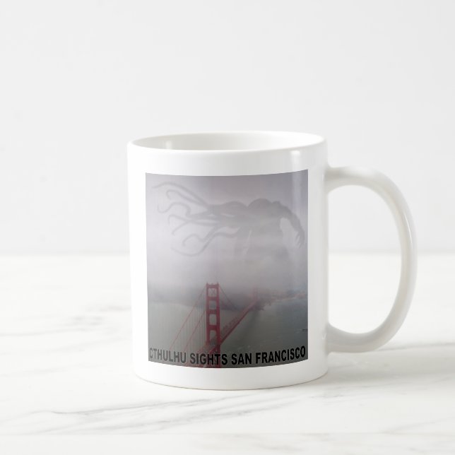 Cthulhu visiert San Francisco an Kaffeetasse (Rechts)