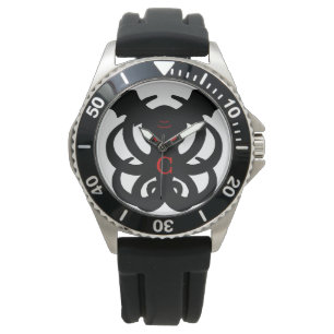 Cthulhu-Waffen (schwarz/rot) Armbanduhr