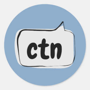 ctn-Sprechblase - Kann jetzt nicht reden Runder Aufkleber