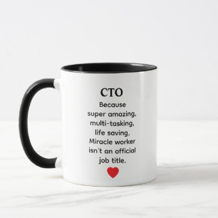CTO-Geschenk – Lustige Tech-Boss-Zitat-Design Tasse