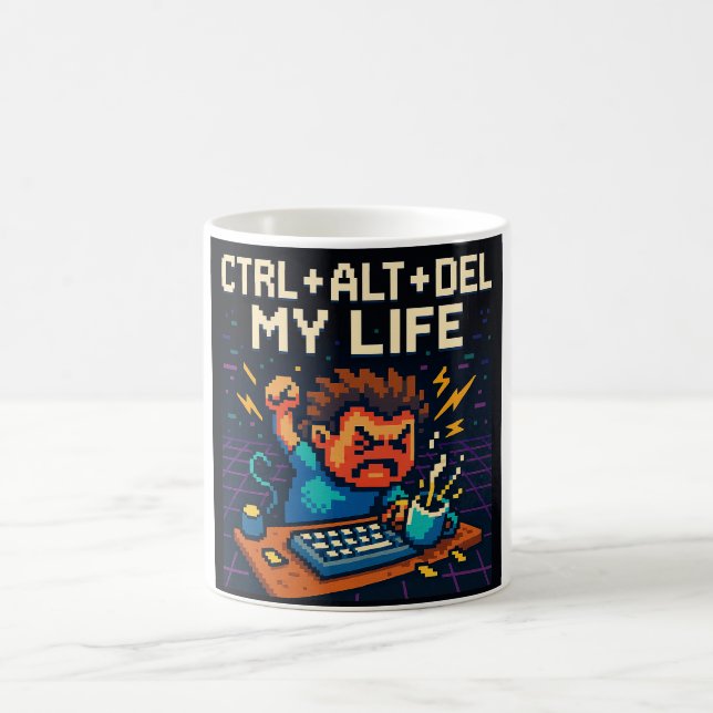CTRL - ALT - DEL MY LIFE MUG KAFFEETASSE (Mittel)