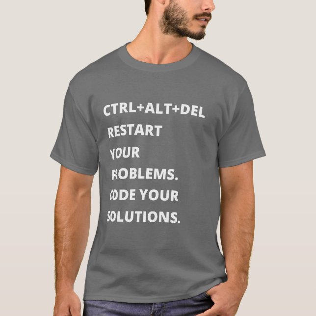 CTRL+ALT+DEL T-shirt (Devant)