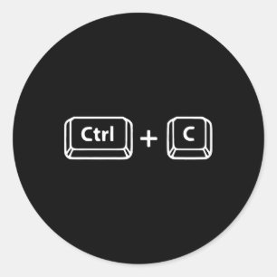 Ctrl C Ctrl V Vater Son Happy Father39s Day Fa Runder Aufkleber