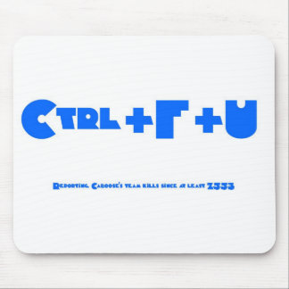 Ctrl+F+U-Weiß Mousepad