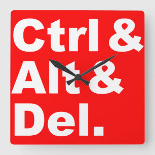 Ctrl u. Alt u. Del Wanduhr