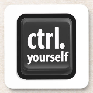 „Ctrl Yourself“-Tastendesign – Minimalistischer Mo Getränkeuntersetzer