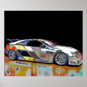 CTS-V Cadillac Rennwagen Poster