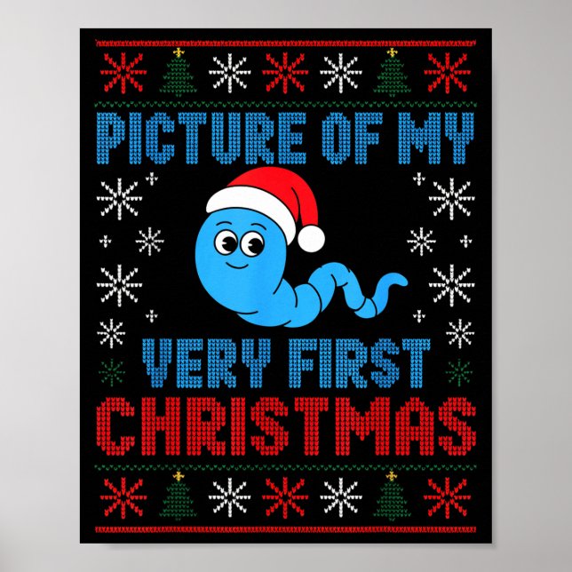 Cture Of My Very First Christmas Joke Funny Xmas H Poster (Vorne)