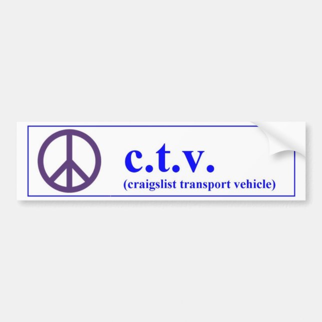 CTV craigslist Transportfahrzeug Autoaufkleber (Vorne)
