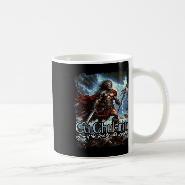 Cu Chulainn Celtic Irish Mythology Krieg Gott Kaffeetasse (Rechts)