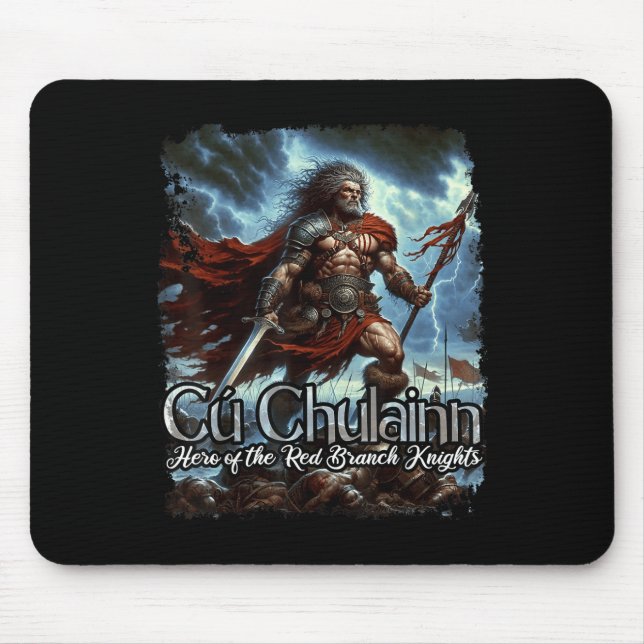 Cu Chulainn Celtic Irish Mythology Krieg Gott Mousepad (Vorne)
