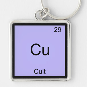 Cu - Kult Lustiges Chemie-Element-Symbol T-Shirt Schlüsselanhänger