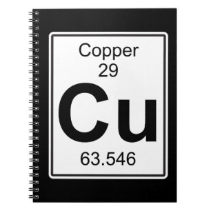 Cu - Kupfer Notizblock