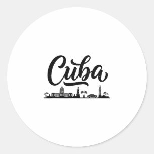 Cu Skyline Reise Urlaub Outfits Runder Aufkleber