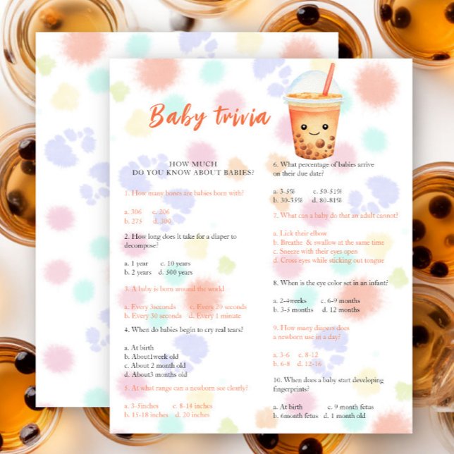 Cu-tea baby shower - Baby Trivia Game (Von Creator hochgeladen)
