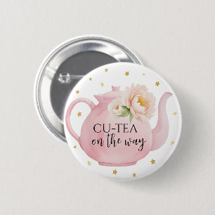 CU-TEA Pink Teekanne Baby Duschknopf Gefallen Button