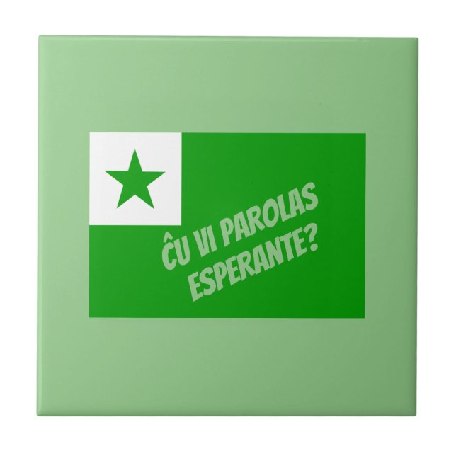 Ču vi parolas Esperante? Fliese (Vorderseite)