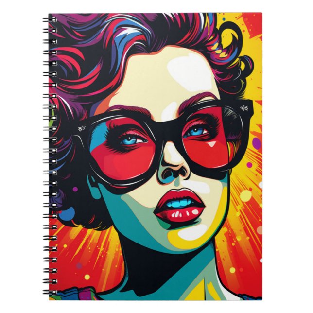 Cuaderno Comic Pop Art Girl Notizblock (Vorderseite)