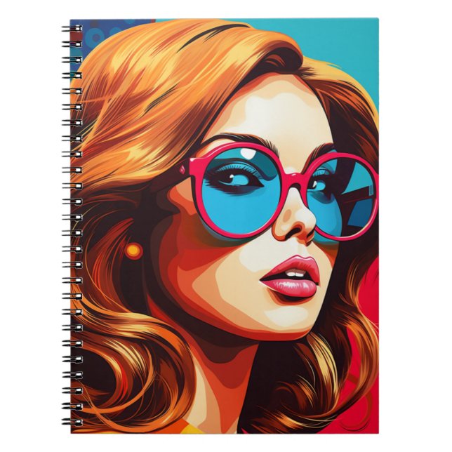 Cuaderno Comic Pop Art Girl Notizblock (Vorderseite)