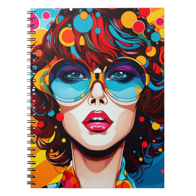 Cuaderno Comic Pop Art Girl Notizblock (Vorderseite)