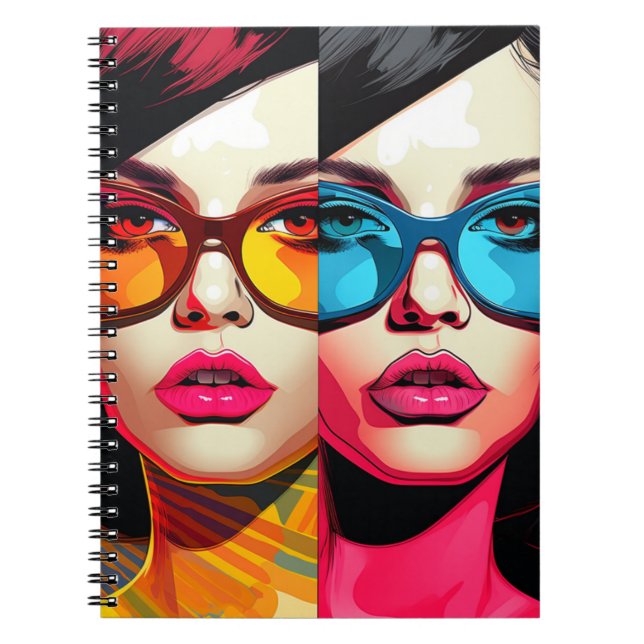 Cuaderno Comic Pop Art Girl Notizblock (Vorderseite)