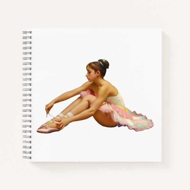 Cuaderno cuadrado con dibujos de bailarinas notizbuch (Vorderseite)