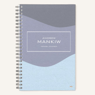 Cuaderno Cuadriculado Waves Blue-Gray Gridded Notizbuch
