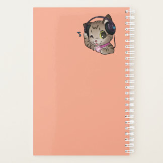 Cuaderno de música cute anime gato planer