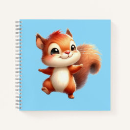 Cuaderno espiral con diseño de linda ardilla notizbuch