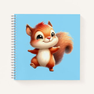 Cuaderno espiral con diseño de linda ardilla notizbuch