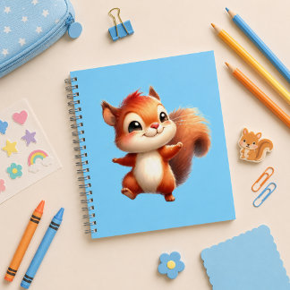 Cuaderno espiral con diseño de linda ardilla notizbuch