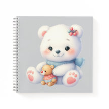 Cuaderno espiral con diseño de lindo osito