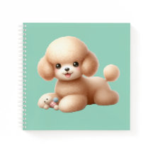 Cuaderno espiral con diseño de lindo perrito