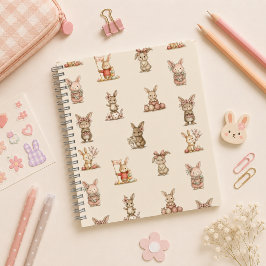 Cuaderno espiral con diseño de lindos conejitos notizbuch
