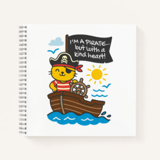 Cuaderno gato pirata – Diseño kawaii Notizbuch