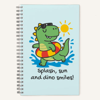 Cuaderno infantil espiral con dinosaurio veraniego notizbuch