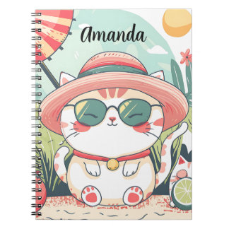 Cuaderno Kawaii Summer Cat Notizblock