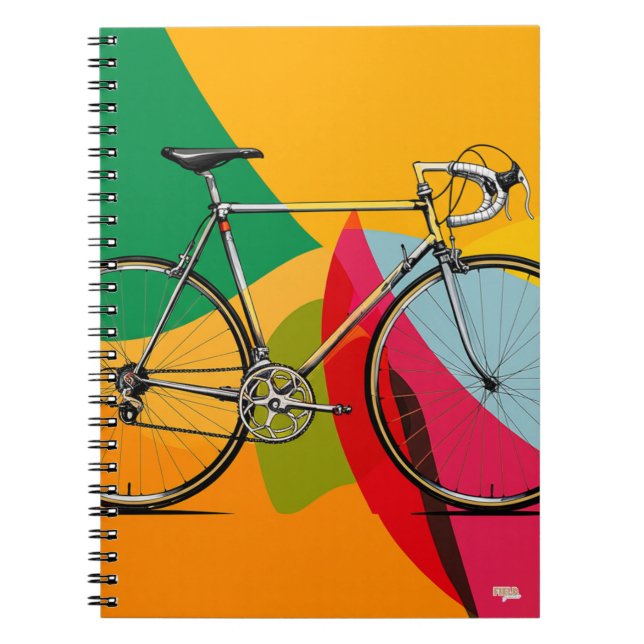 Cuaderno Vintage Racing Bicycle Notizblock (Vorderseite)