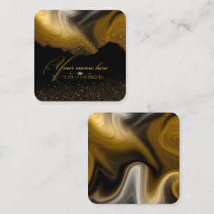 Cuadrada personalizada con purpurpurina quadratische visitenkarte