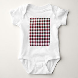 Cuadrille Rot Weiß und Schwarz Stil Baby Strampler