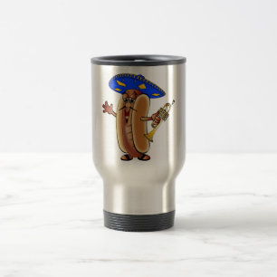 Cuauhs heißer Hund-O Cartoon-Mariachi-Hotdog in s Reisebecher